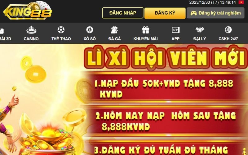 Những ưu đãi khủng tại Casino Online King88